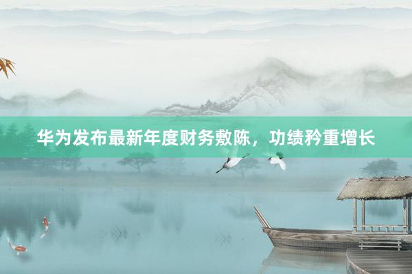 华为发布最新年度财务敷陈，功绩矜重增长