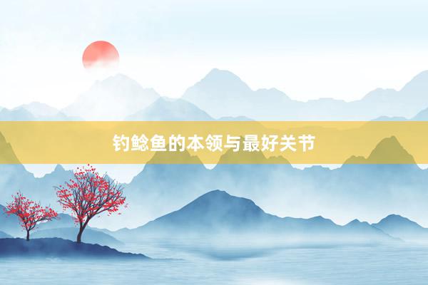 钓鲶鱼的本领与最好关节